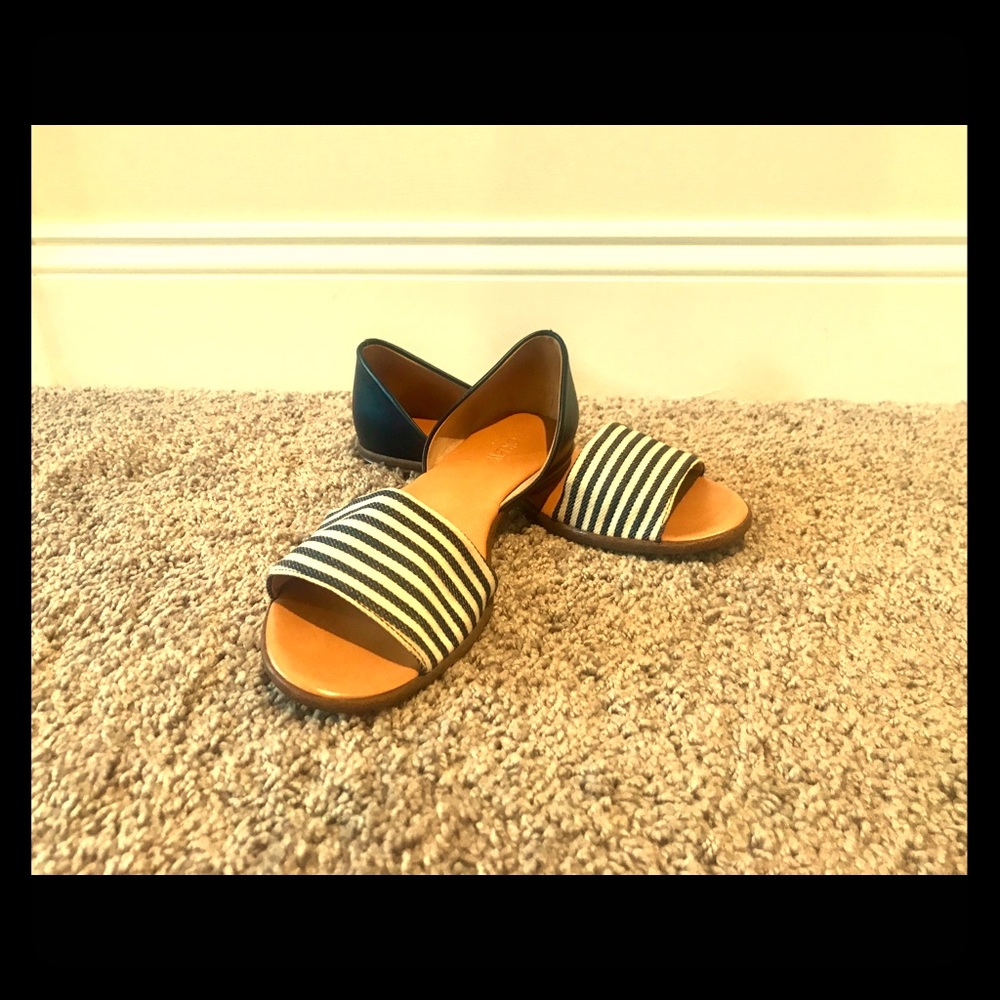 JCrew open-toed d’Orsay flats